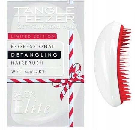 Szczotka do włosów - Tangle Teezer Elite Biało Czerwona 924