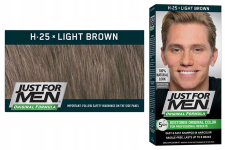 Farba do włosów - Just For Men Light Brown H25