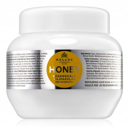 Kallos Honey Repairing Mask 275ml Regenerująca Maska do Włosów