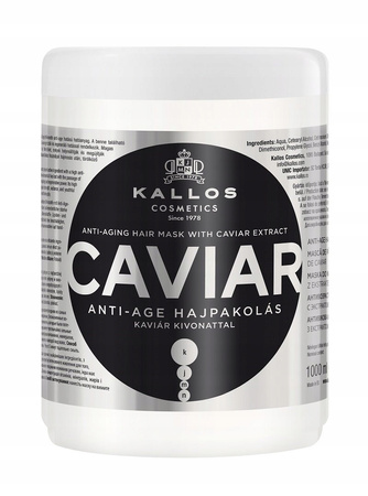 Maseczka do włosów - Kallos Caviar Restorative Mask 1000ml