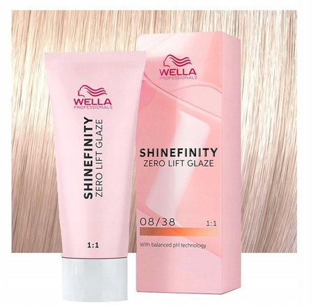 Farba do włosów - Wella Shinefinity 60 ml 08/38 Pearl Profesjonalna