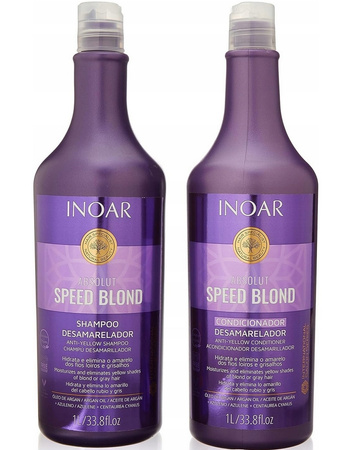 Szampon i odżywka do włosów - INOAR DUO Speed Blond 1000ml