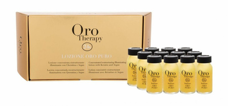 Fanola Oro Puro Lotion Ampułki 10 ml x 12 - Intensywna Kuracja Nawilżająca