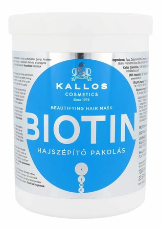 Maska do włosów - Kallos Biotin Beautifying Mask 1000ml