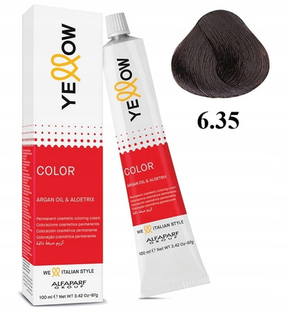 Farba do włosów - Alfaparf YELLOW Color Permanent 6.35 100ml