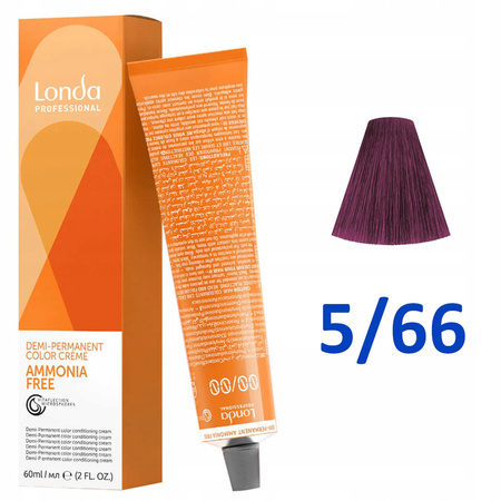 Farba do włosów - Londa Farba Permanentna 60ml 5/66 Profesjonalna